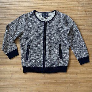 Lucky Patterned Zip Cardigan